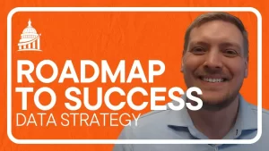Data strategy roadmap steps feature image showing a visual guide to building a data strategy.