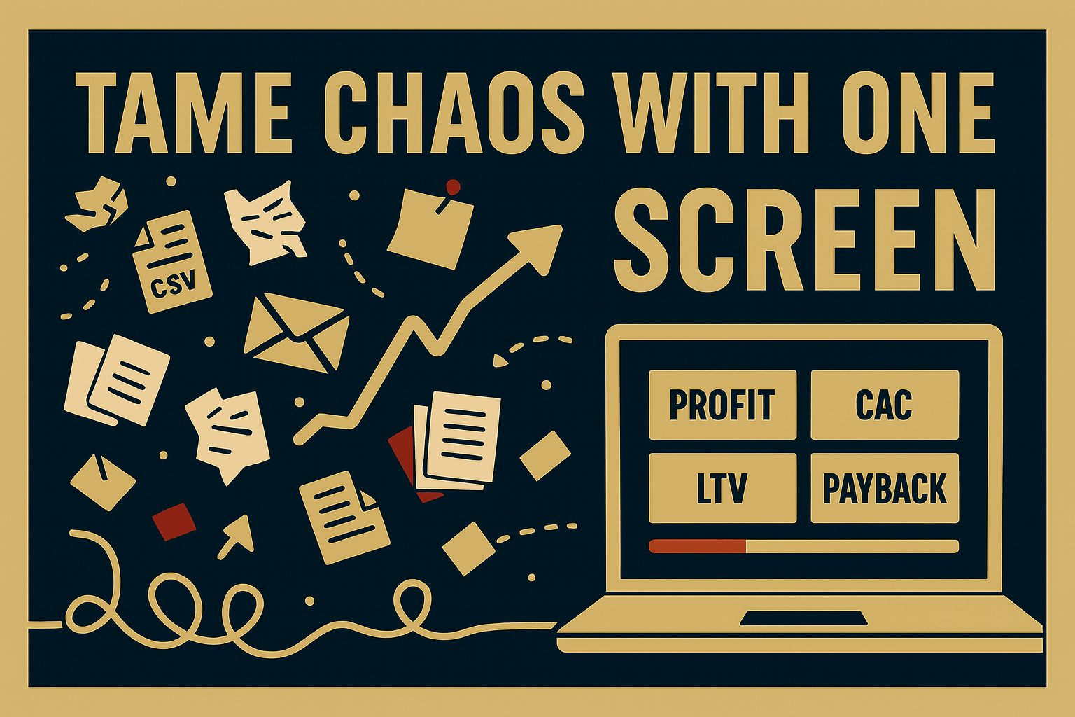 Tableau dashboard showing Profit, CAC, LTV and Payback on one screen to replace cluttered reports