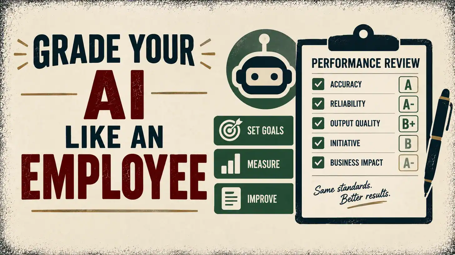 Read more about the article Grade Your AI Like an Employee: The Scorecard That Shows Whether It Pays